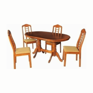 wooden oval shape dining table
